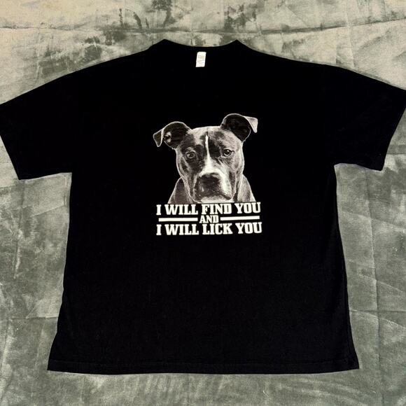Pro Dada I Will Find You Graphic T-Shirt Men's XL Black Short Sleeve Dog Mom Dad - Picture 1 of 6